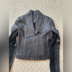 Armani Jeans. Women’s vintage leather biker jacket